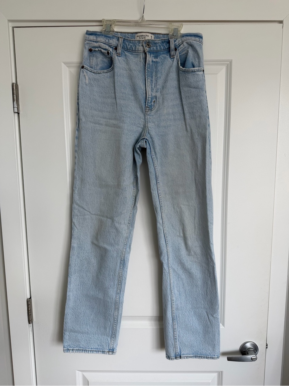 Abercrombie & Fitch Light Blue Straight-Leg Jeans